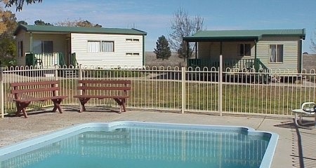 Crossroads Cabins from pool